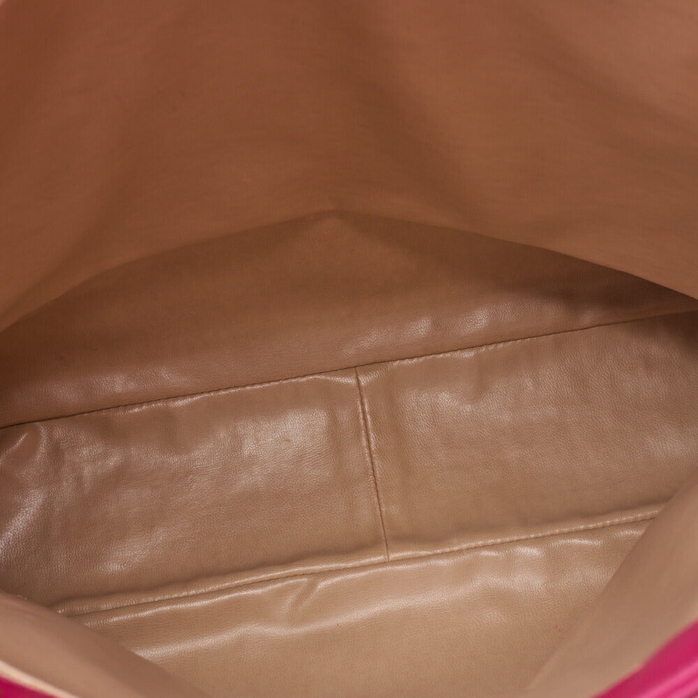 CHANEL Shoulder Bag Matelasse Ball Charm Satin x Lambskin Pink Large Size Gold-Tone Hardware, Pre-Owned