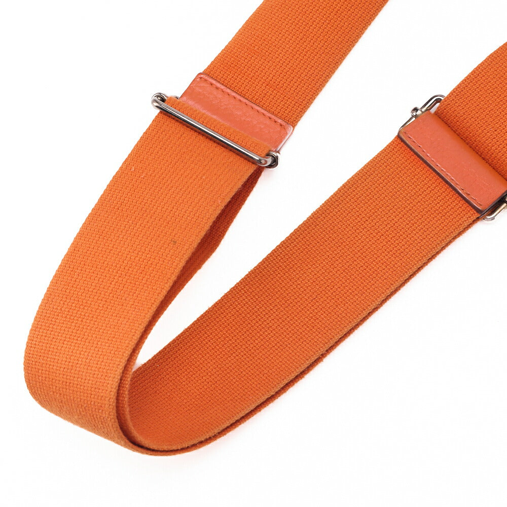 HERMES Evelyn PM 3 Trois Shoulder Bag Epson Orange Silver-Tone Hardware, Pre-Owned