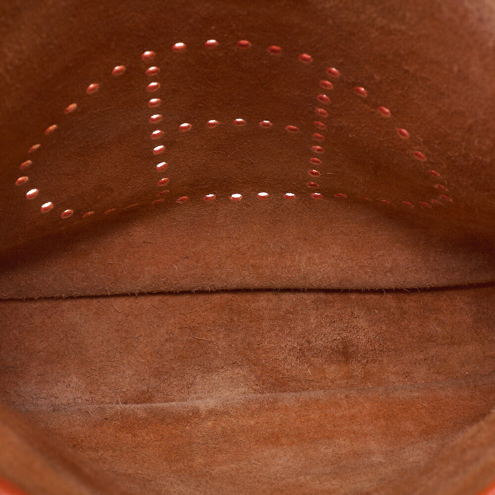 HERMES Evelyn PM 3 Trois Shoulder Bag Epson Orange Silver-Tone Hardware, Pre-Owned