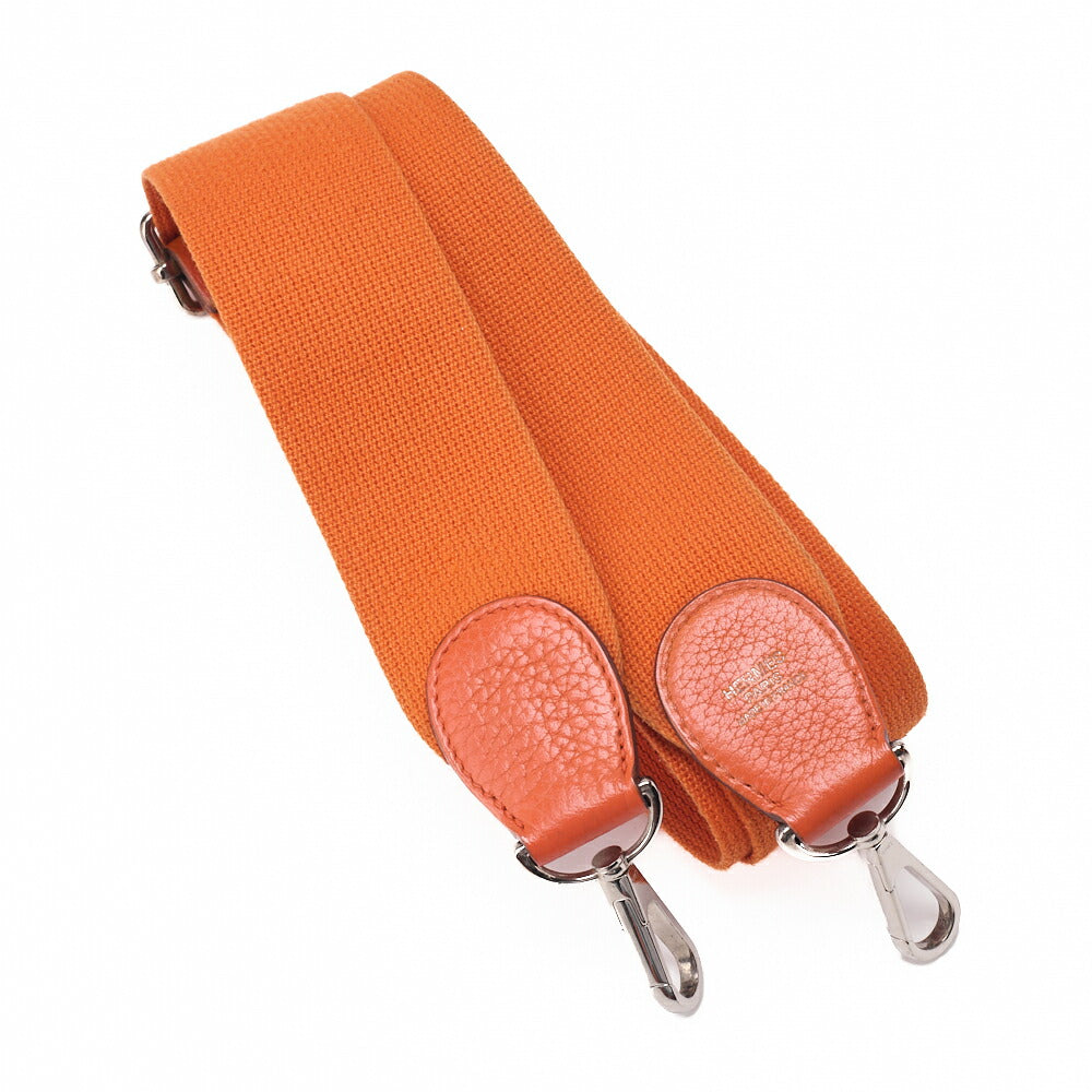 HERMES Evelyn PM 3 Trois Shoulder Bag Epson Orange Silver-Tone Hardware, Pre-Owned