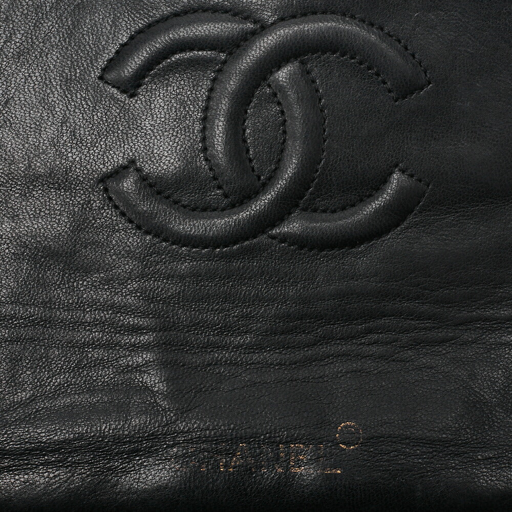 CHANEL Chain Shoulder Bag Mini Matelasse 18cm Lambskin Black Single Flap Turnlock Gold-Tone Hardware, Pre-Owned