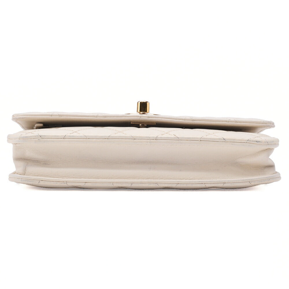 CHANEL Chain Wallet Trend CC Matelasse Lambskin White Gold-Tone Hardware, Pre-Owned