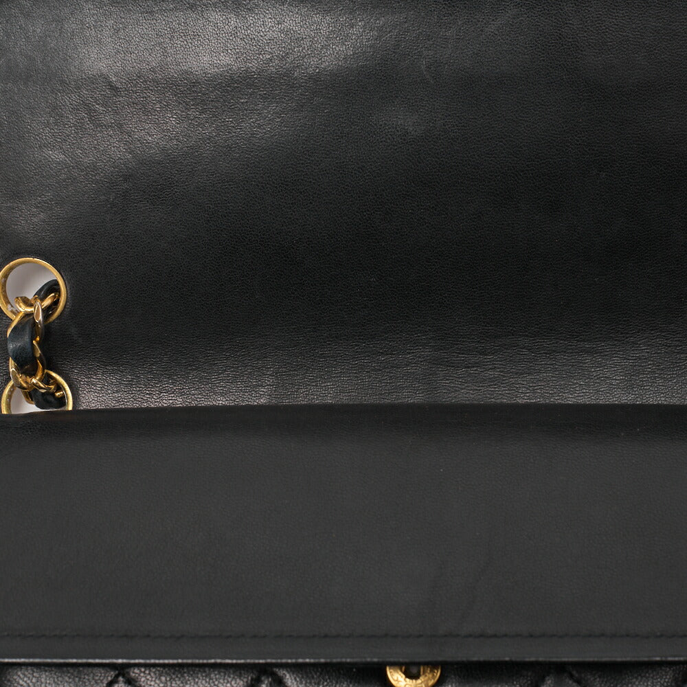 CHANEL Matelasse Turnlock Straight Flap Chain Shoulder Lambskin Black Gold-Tone Hardware, Pre-Owned