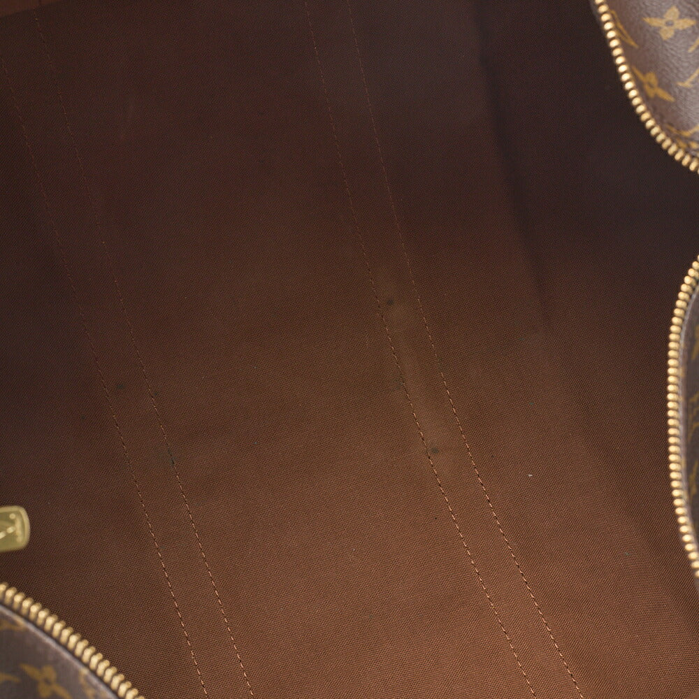 LOUIS VUITTON Louis Vuitton Monogram Keepol Handbag 55 Boston Bag Brown Gold-Tone Hardware, Pre-Owned