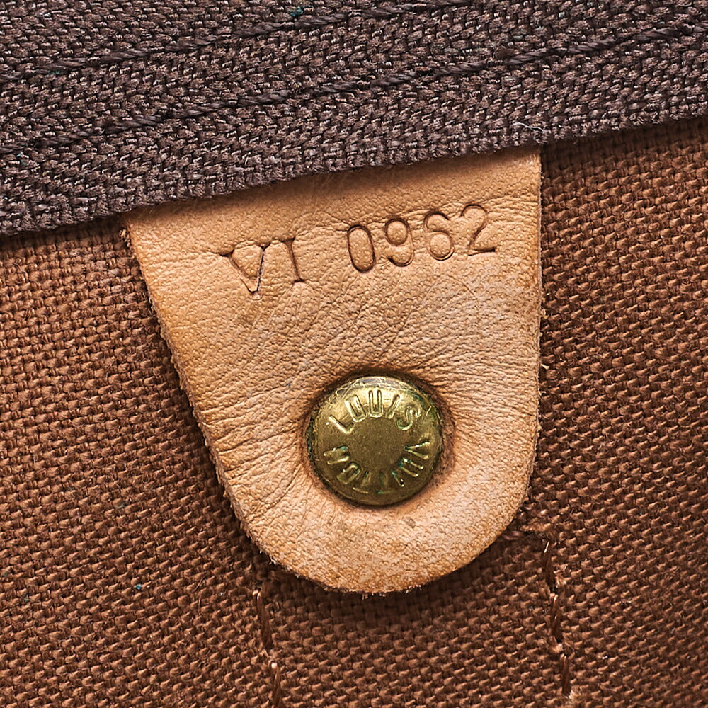 LOUIS VUITTON Louis Vuitton Monogram Keepol Handbag 55 Boston Bag Brown Gold-Tone Hardware, Pre-Owned