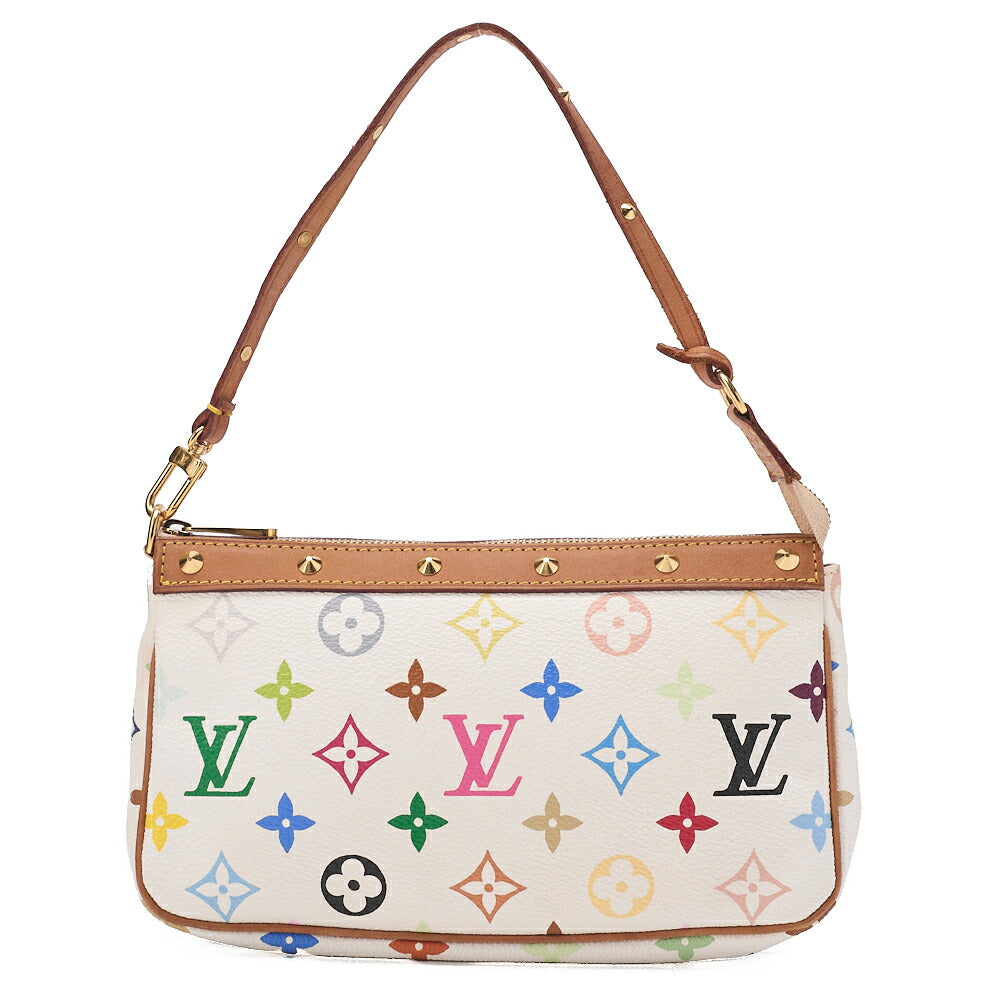 LOUIS VUITTON Louis Vuitton Monogram Multicolor Accessoir One Shoulder M92649 White Gold-Tone Hardware, Pre-Owned