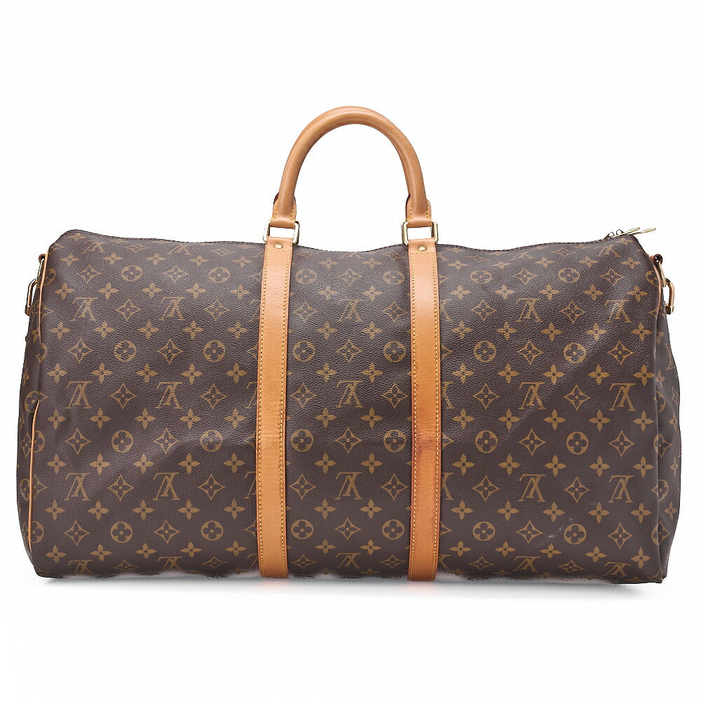 LOUIS VUITTON Louis Vuitton Monogram Keepol Bandouliere 55 Boston Bag Brown Gold-Tone Hardware, Pre-Owned
