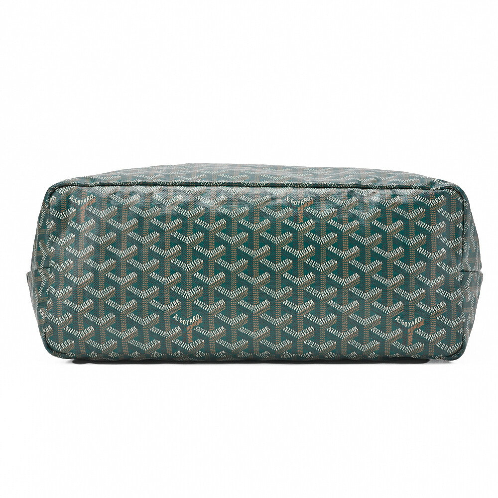 GOYARD Saint Louis PM Tote Bag Coated Canvas Green Silver-Tone Hardware, Pre-Owned