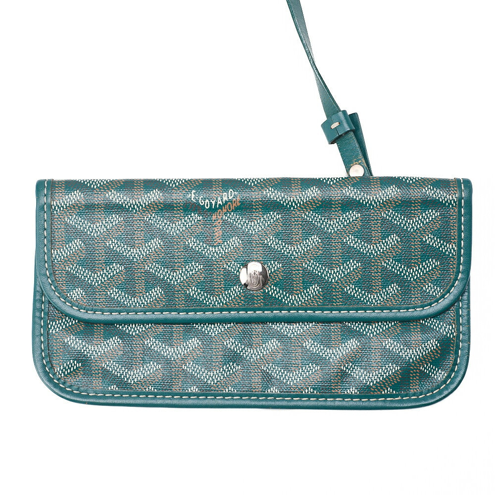 GOYARD Saint Louis PM Tote Bag Coated Canvas Green Silver-Tone Hardware, Pre-Owned