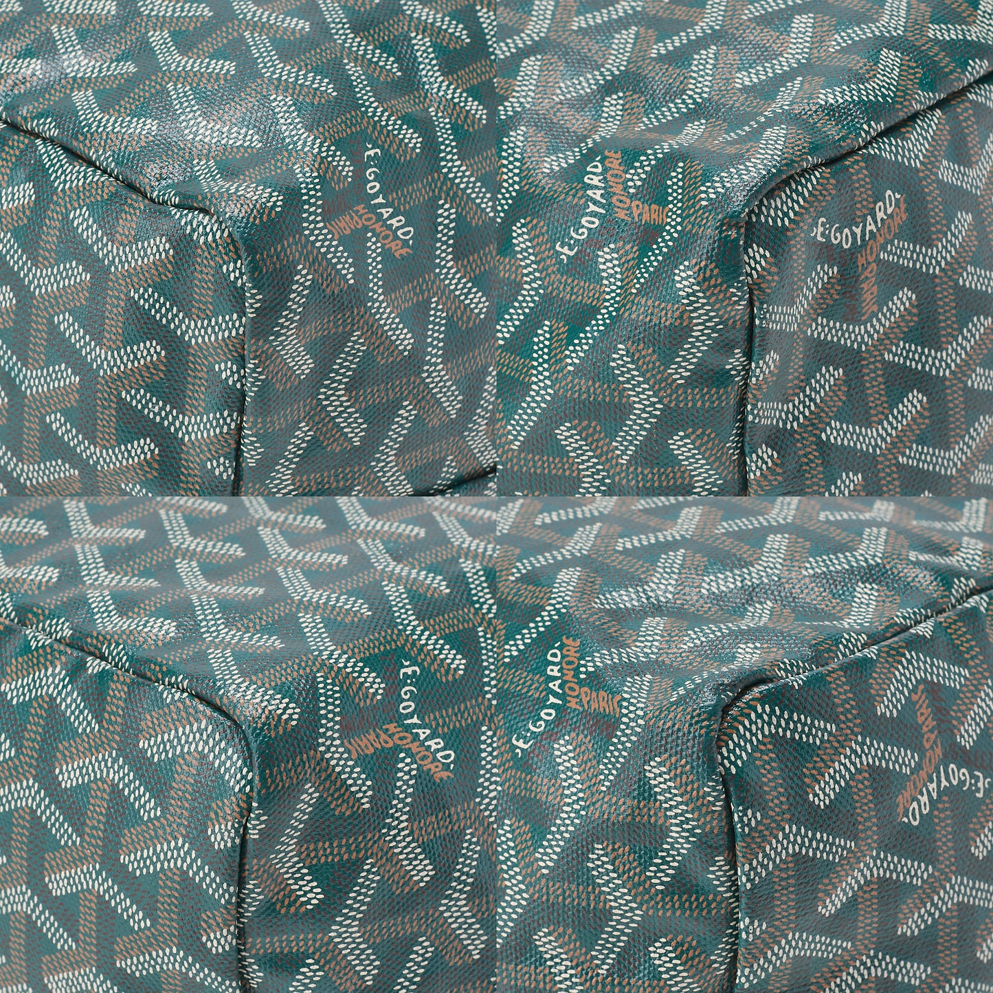 GOYARD Saint Louis PM Tote Bag Coated Canvas Green Silver-Tone Hardware, Pre-Owned