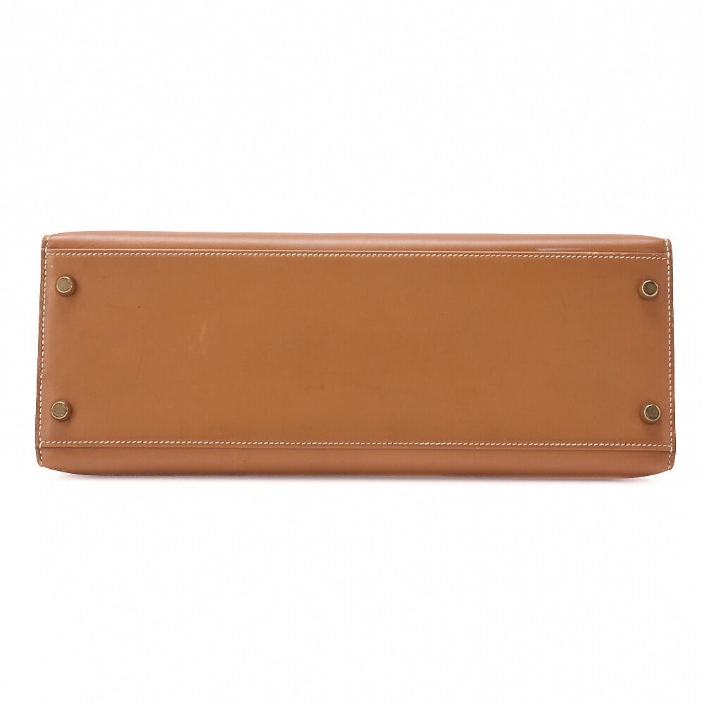 HERMES Kelly 32 Handbag Valenia External Stitching 2way Gold-Tone Hardware, Pre-Owned