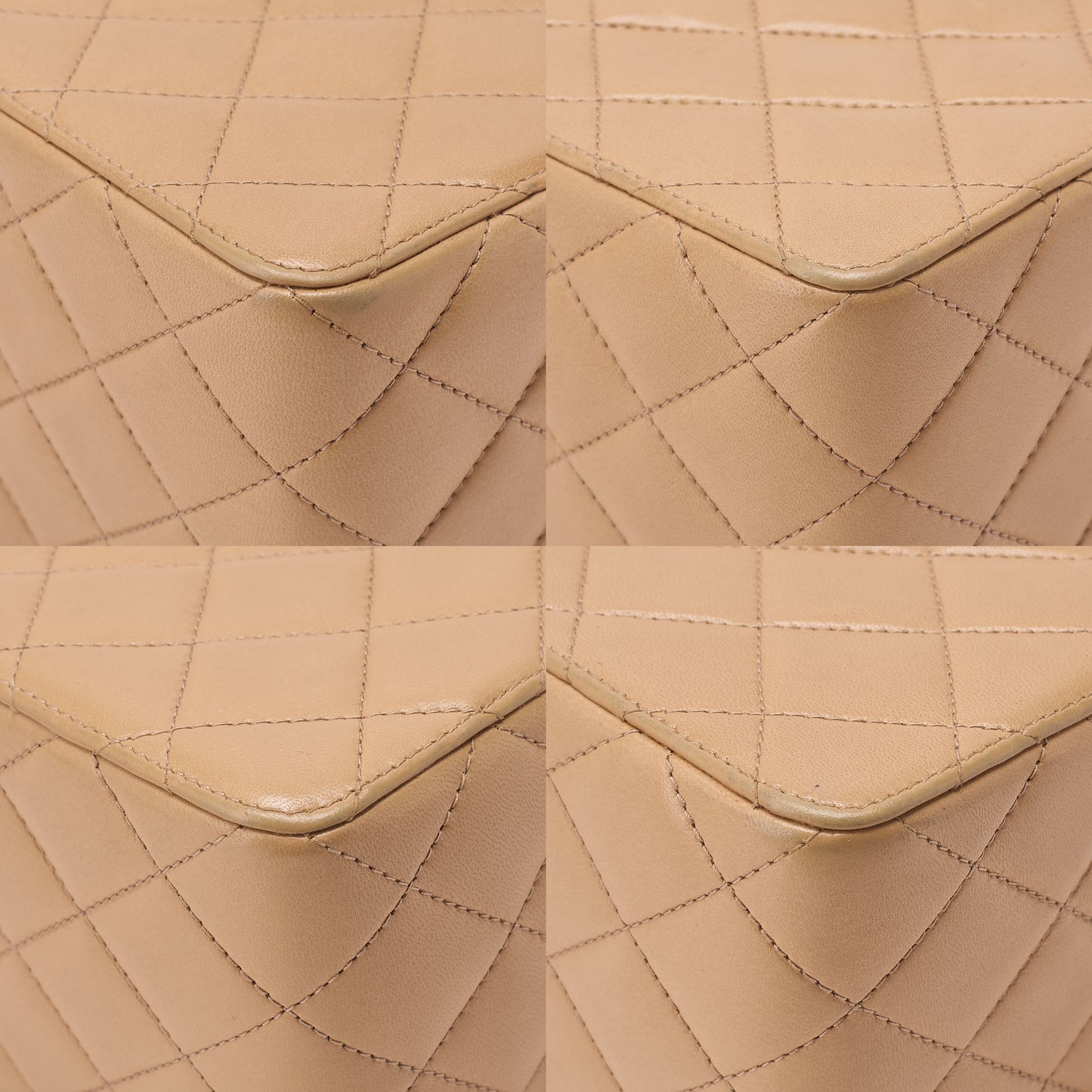 CHANEL Shoulder Bag Matelasse Lambskin Tortoiseshell Plastic Chain Shoulder Beige Gold-Tone Hardware, Pre-Owned