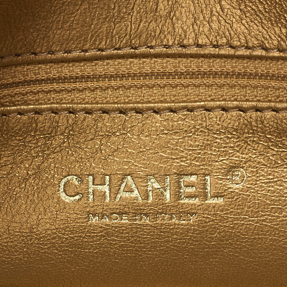 CHANEL Chain Shoulder Bag Coco Mark Mademoiselle Bowling Enamel Gold-Tone Hardware, Pre-Owned