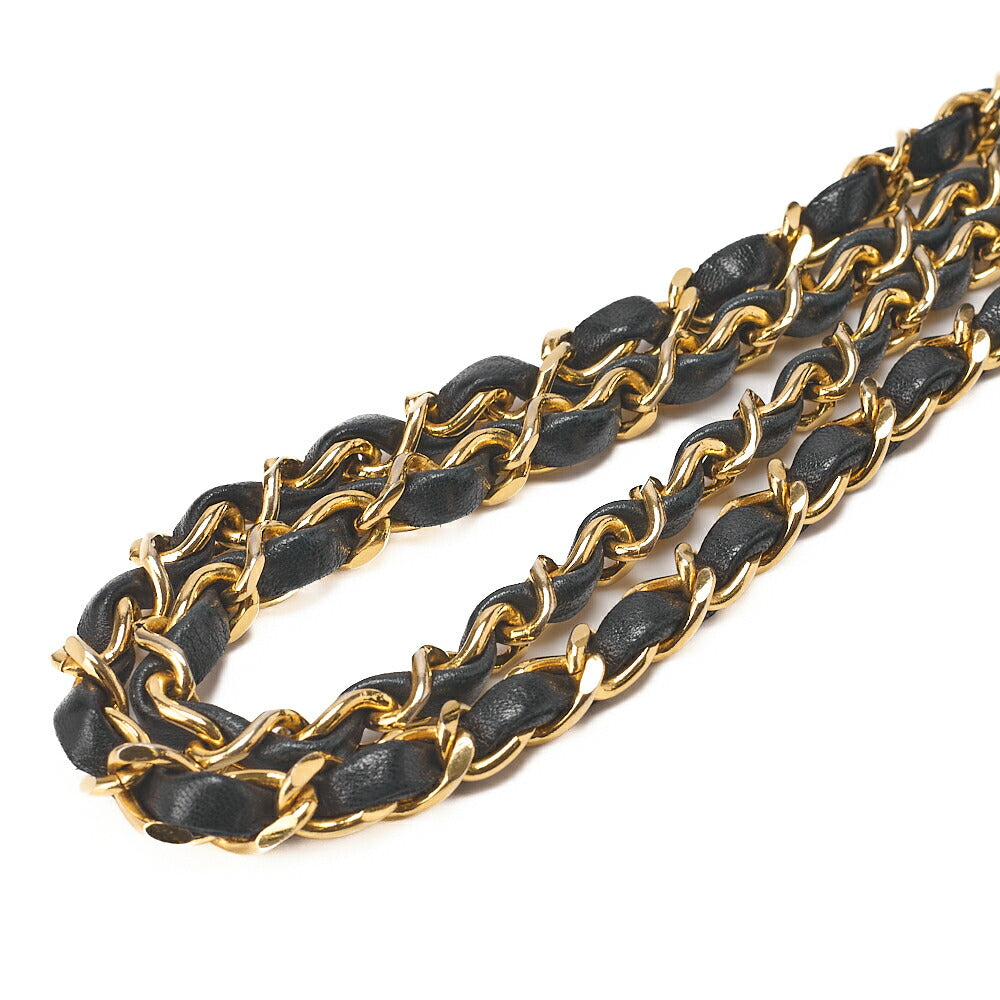 CHANEL Chain Shoulder Bag Matelasse Lambskin Big Coco V Flap Black Gold-Tone Hardware, Pre-Owned