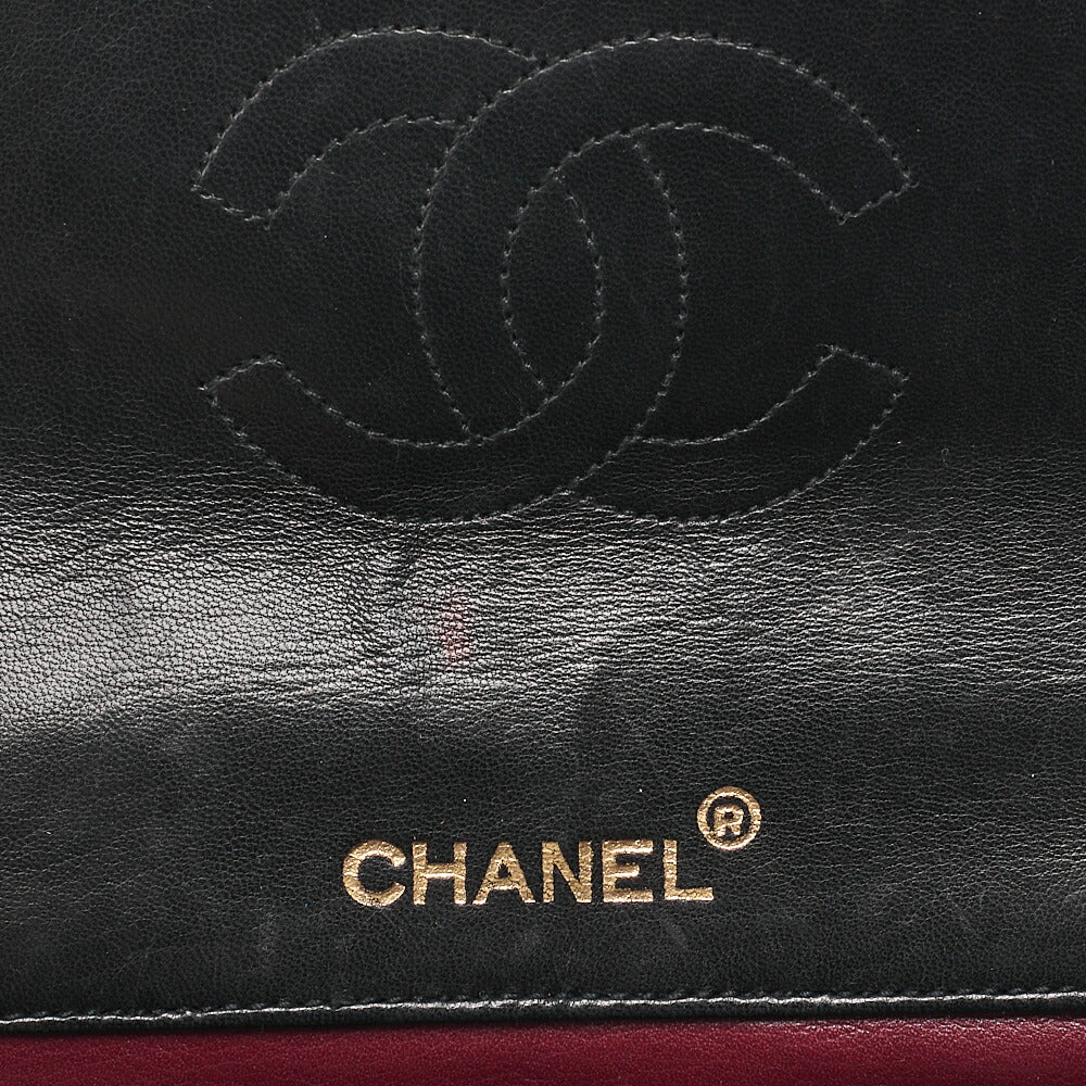 CHANEL Chain Shoulder Bag Matelasse Lambskin Big Coco V Flap Black Gold-Tone Hardware, Pre-Owned