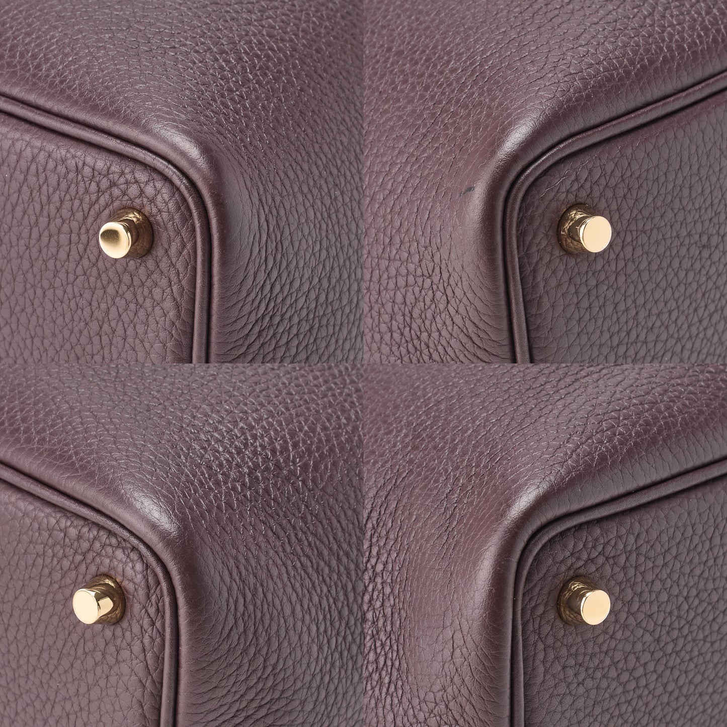 HERMES Picotan Lock PM Handbag Tryon Clemence x Swift Havane Gold-Tone Hardware, Pre-Owned