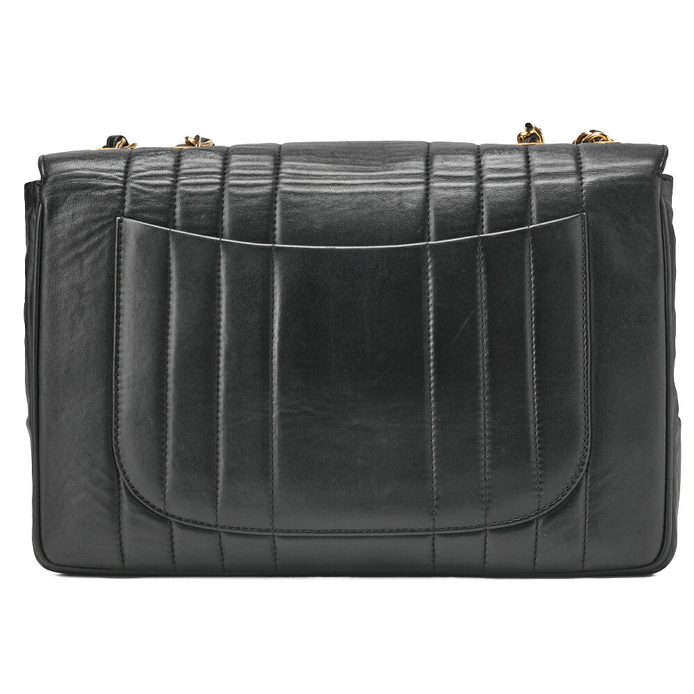 CHANEL Chain Shoulder Bag Mademoiselle Turnlock Lambskin Black Gold-Tone Hardware, Pre-Owned