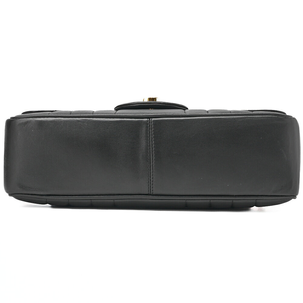 CHANEL Chain Shoulder Bag Mademoiselle Turnlock Lambskin Black Gold-Tone Hardware, Pre-Owned