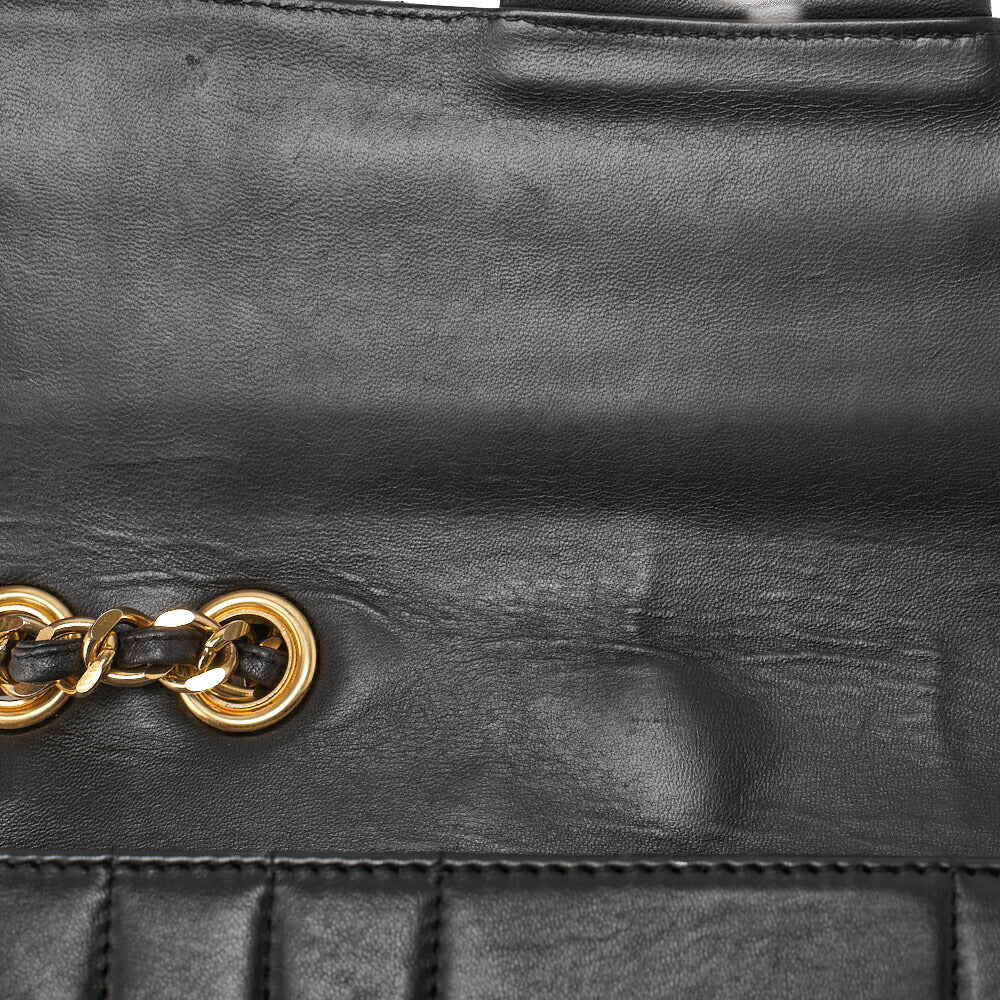 CHANEL Chain Shoulder Bag Mademoiselle Turnlock Lambskin Black Gold-Tone Hardware, Pre-Owned