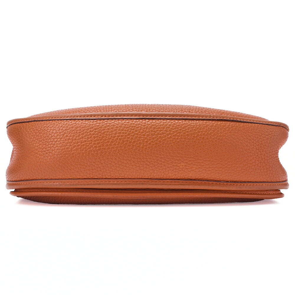 HERMES Evelyn PM Shoulder Bag Trion Clemence Orange Silver-Tone Hardware, Pre-Owned