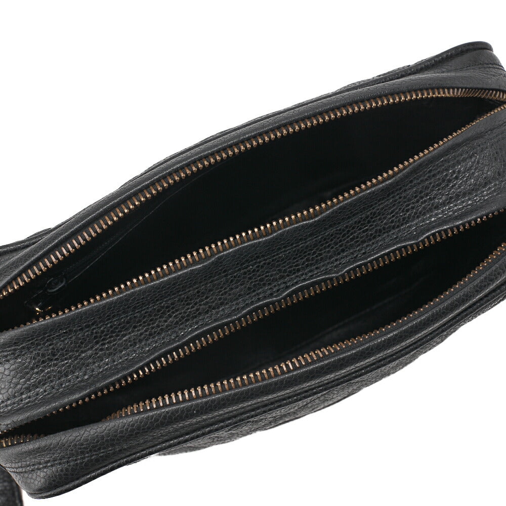 CHANEL Chain Shoulder Bag Matelasse Cocomark Caviar Skin Ball Charm Black Gold-Tone Hardware, Pre-Owned