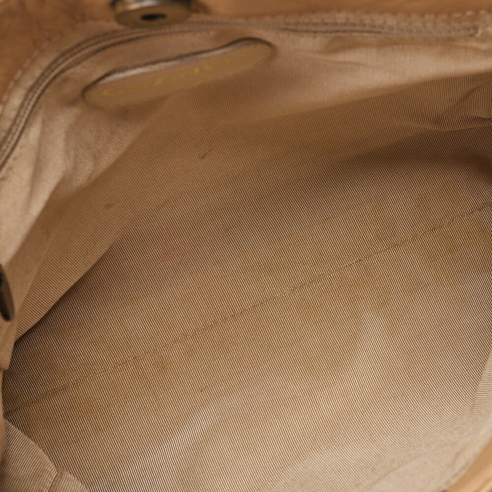 CHANEL Chain Tote Bag Coco Mark Tortoiseshell Plastic Chain Shoulder Beige Gold-Tone Hardware, Pre-Owned