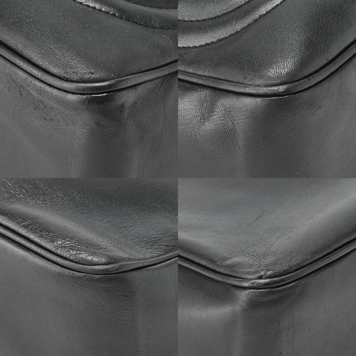 CHANEL Shoulder Bag Triple Coco Lambskin Black Gold-Tone Hardware, Pre-Owned