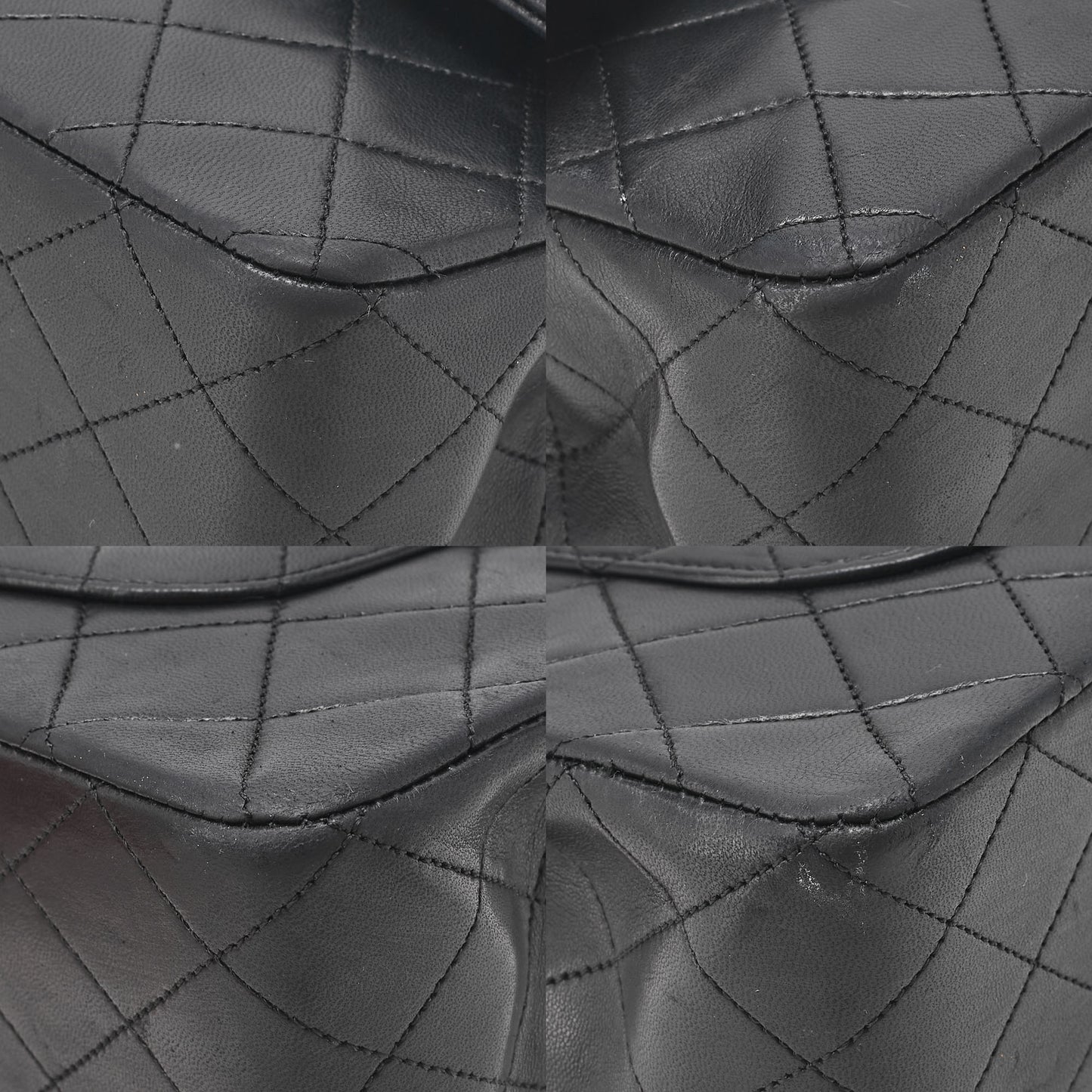 CHANEL Chain Shoulder Bag Matelasse Double Flap 25cm Lambskin Black Gold-Tone Hardware, Pre-Owned