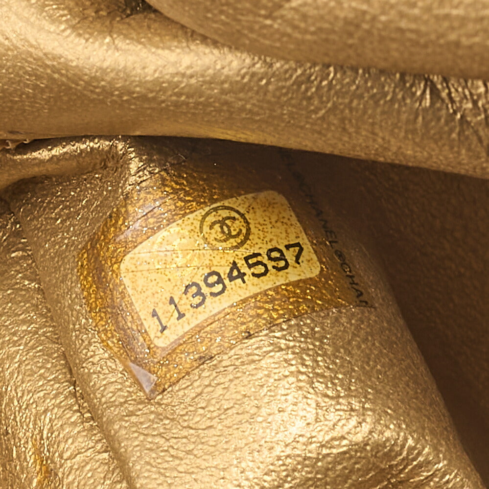 CHANEL Chain Tote Bag Coco Mark Luxury Line Enamel Gold-Tone Hardware, Pre-Owned