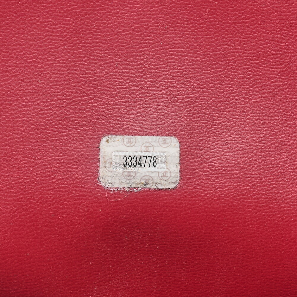 CHANEL Caviar Skin Outside Flap Turnlock Chain Tote Bag Red Gold-Tone Hardware, Pre-Owned