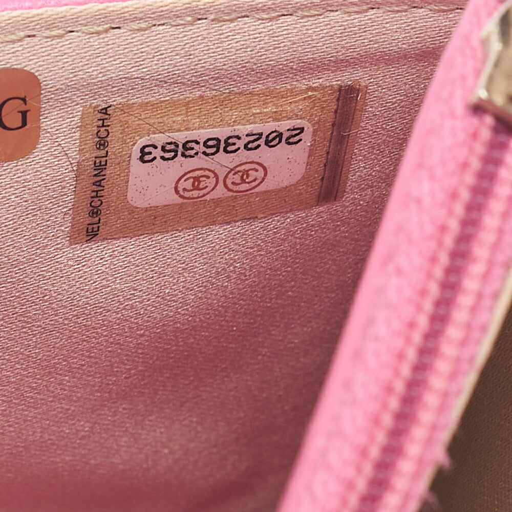 CHANEL Shoulder Bag Chain Wallet Lambskin Pink Gold-Tone Hardware, Pre-Owned