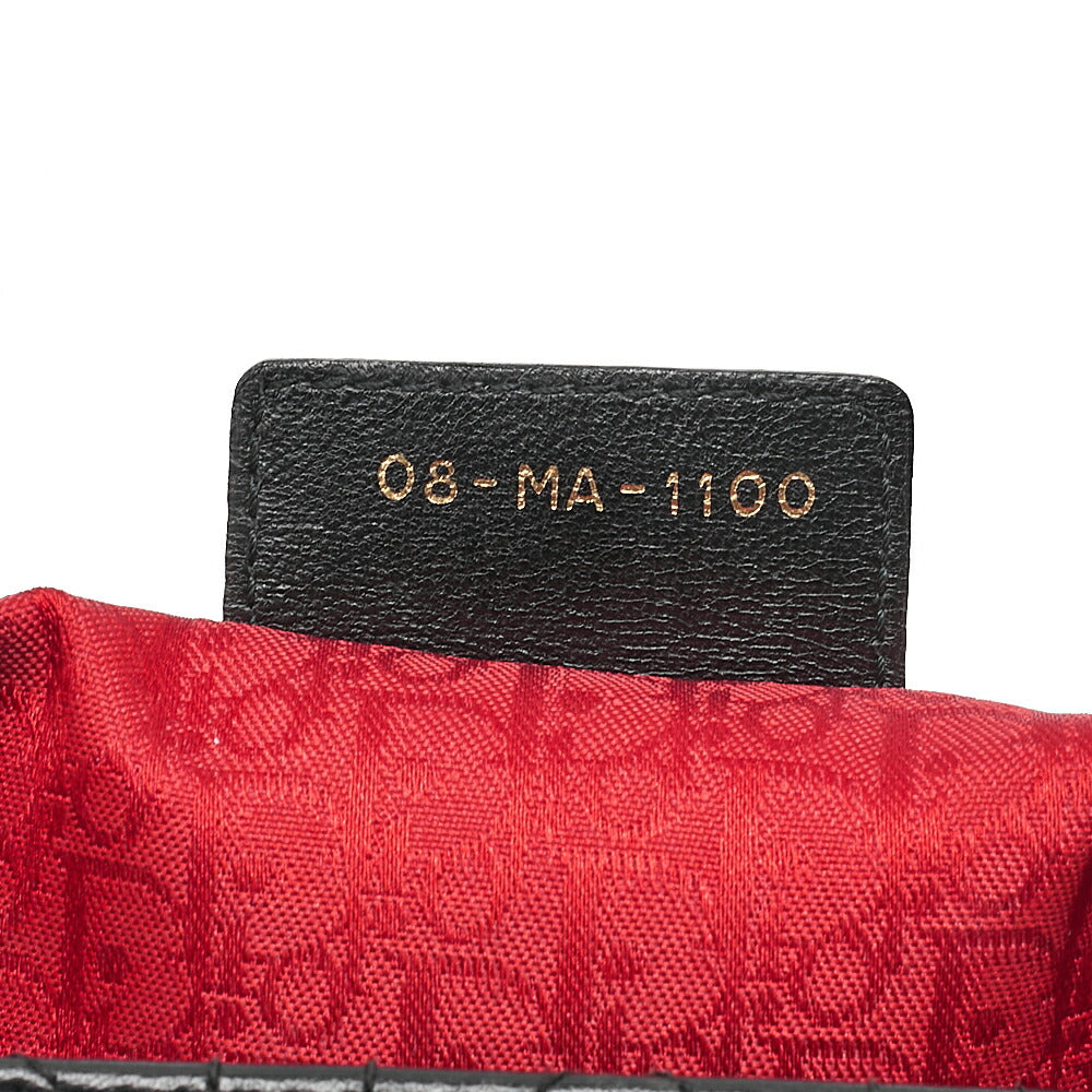 Dior Lady Dior Cannage Handbag Large Size Lambskin Gold-Tone Hardware, Pre-Owned