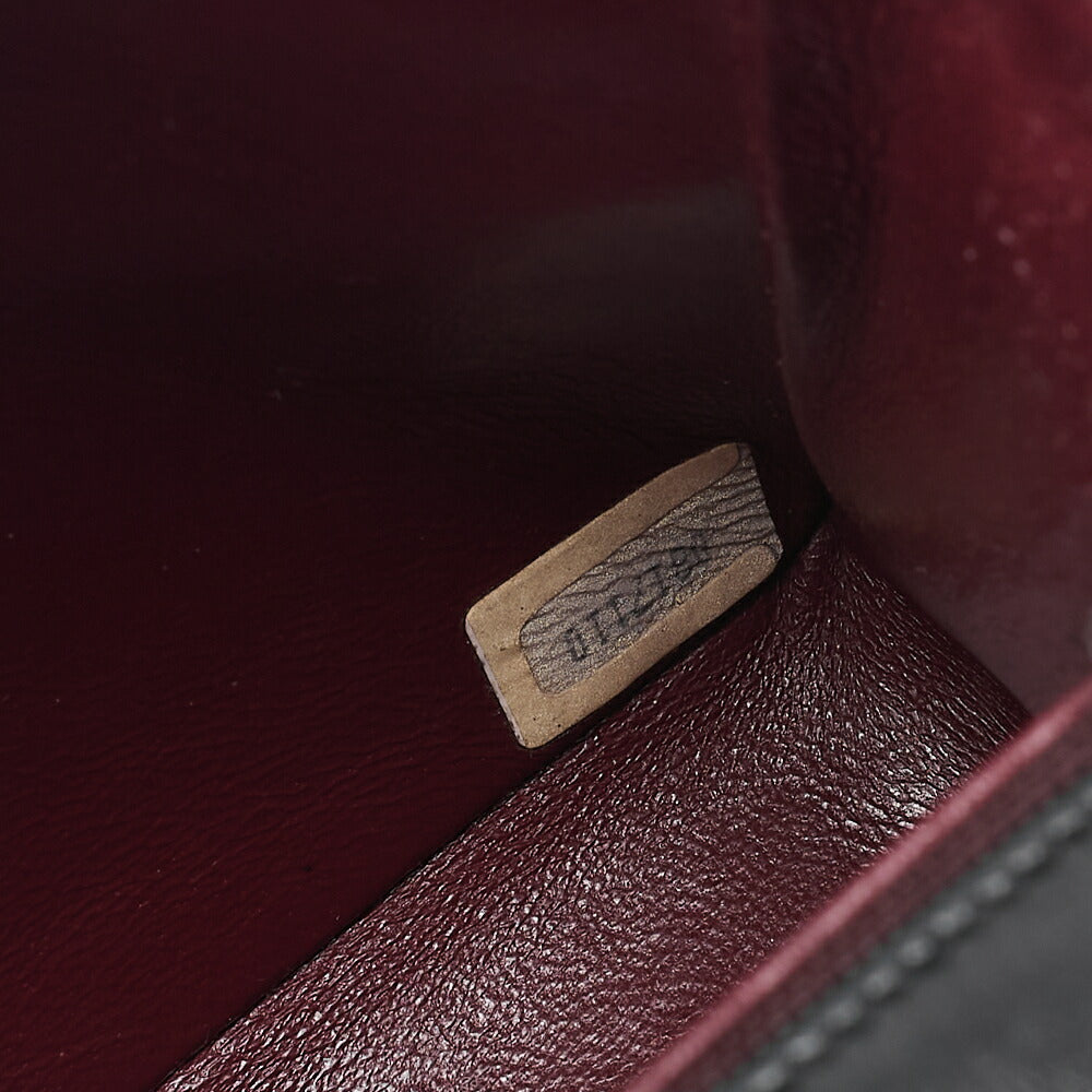 CHANEL Chain Shoulder Bag Mini Matelasse 18cm Turnlock Lambskin Black Gold-Tone Hardware, Pre-Owned