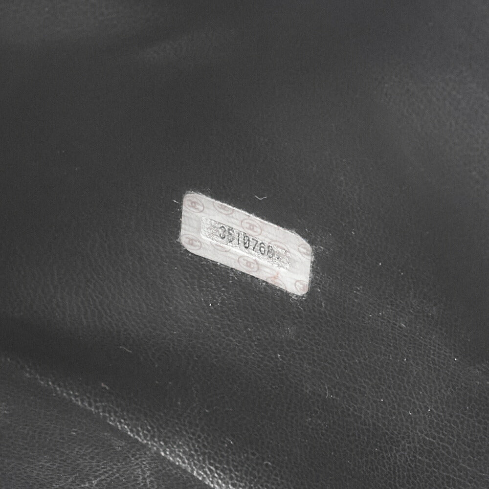 CHANEL Caviar Skin Triple Coco with Ball Charm W Chain Shoulder Black Gold -Tone Hardware, Pre-Owned