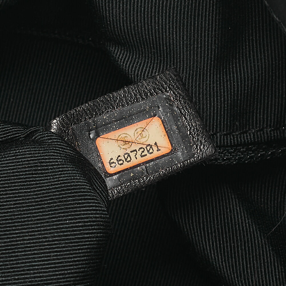 CHANEL Matelasse Wood Pattern Handbag Lambskin Black Gold-Tone Hardware, Pre-Owned