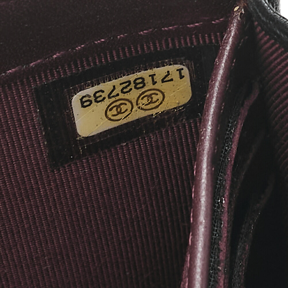 CHANEL Matelasse Bi-fold Long Wallet Caviar Skin Black Gold-Tone Hardware, Pre-Owned