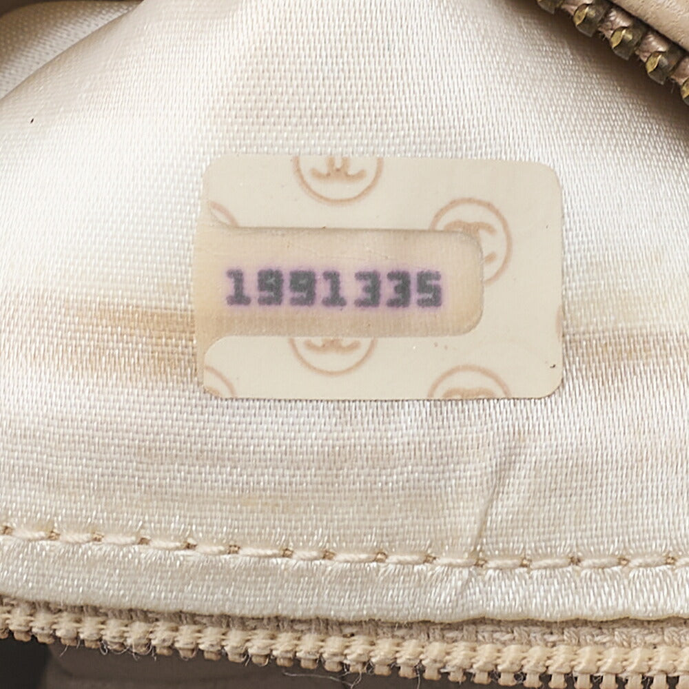 CHANEL Matelasse Coco Mark with Fringe Chain Shoulder Lambskin Ivory Gold-Tone Hardware, Pre-Owned