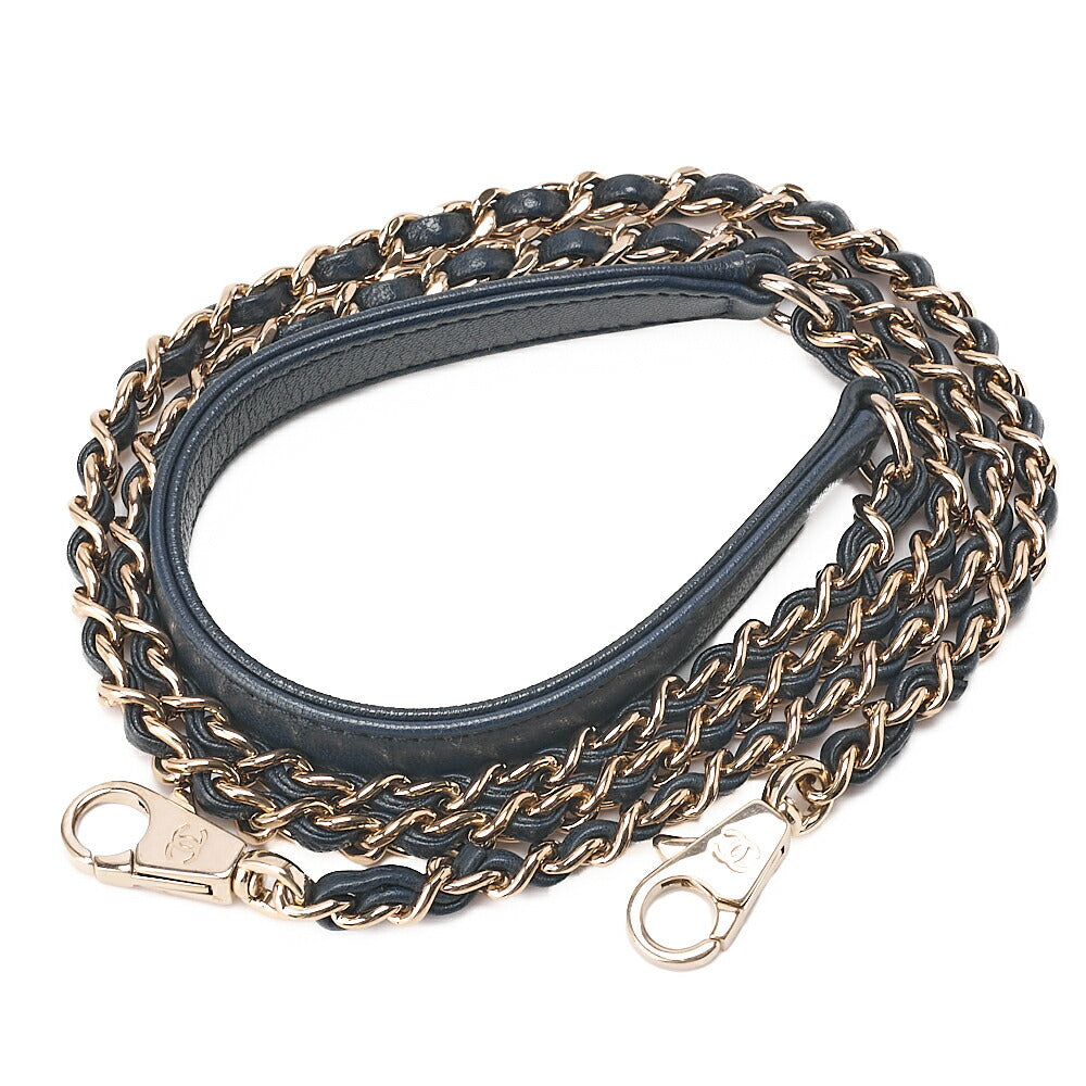 CHANEL Shoulder Bag Matlasse Coco Handle Le XXS Lambskin 2WAY Handbag Navy x Rainbow Color Gold-Tone Hardware, Pre-Owned