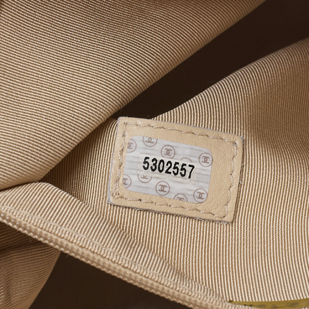 CHANEL Chain Tote Bag Coco Mark Tortoiseshell Plastic Chain Shoulder Beige Gold-Tone Hardware, Pre-Owned