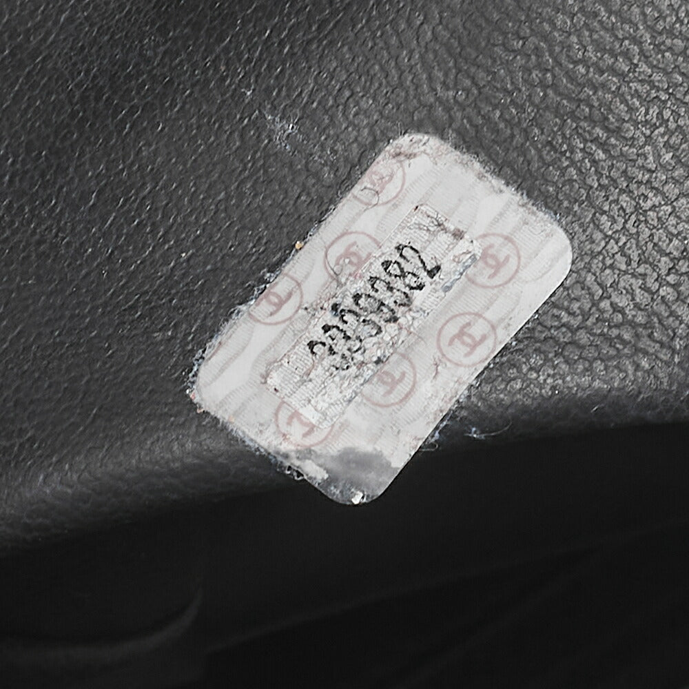 CHANEL Chain Shoulder Bag Outside Flap Drawstring Lambskin Navy Gold-Tone Hardware, Pre-Owned