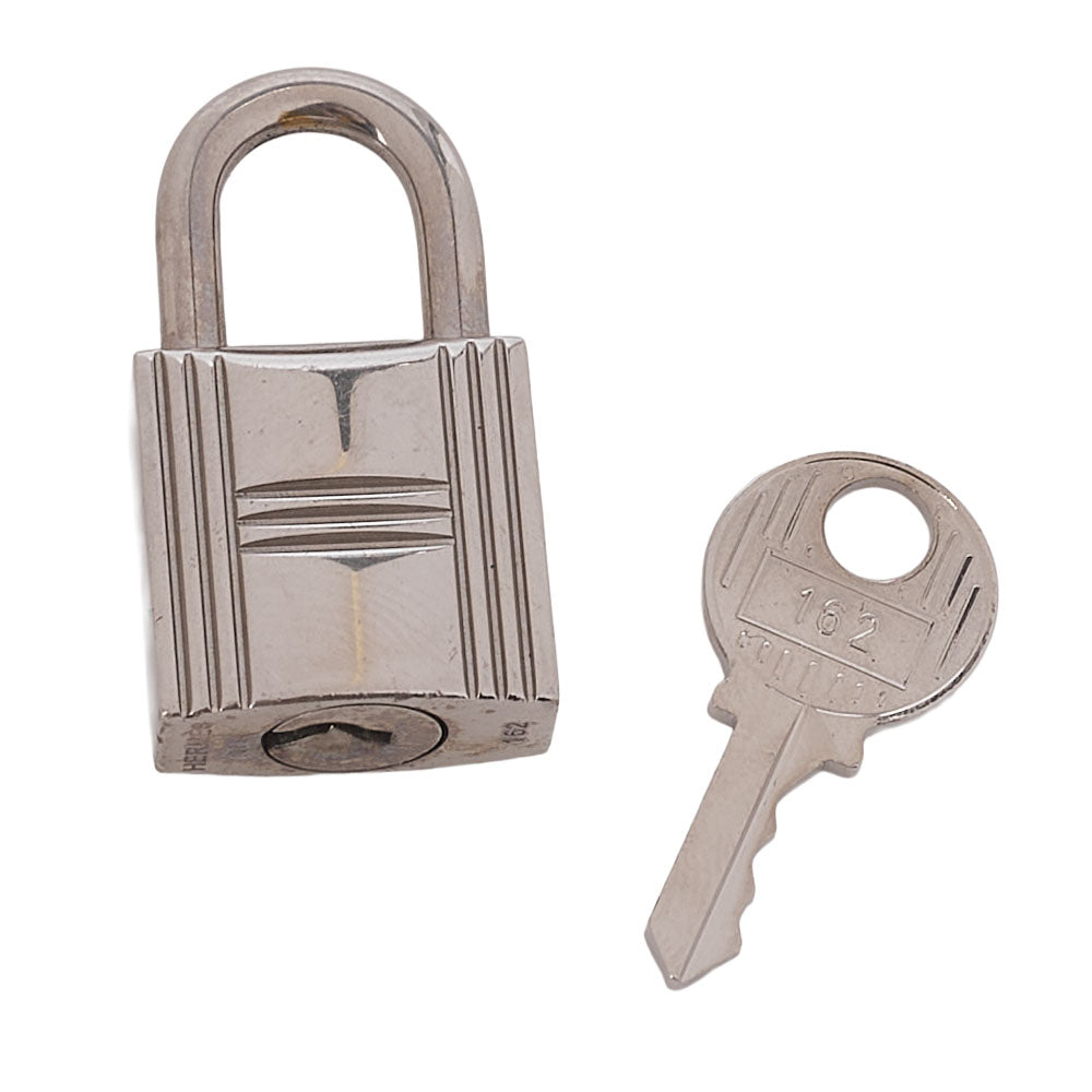 HERMES Picotan Lock PM Handbag Tryon Clemence Blue Jean Silver-Tone Hardware, Pre-Owned