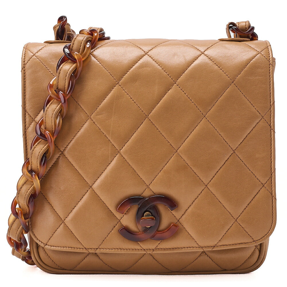CHANEL Chain Shoulder Bag Matrasse Coco Mark Tortoiseshell