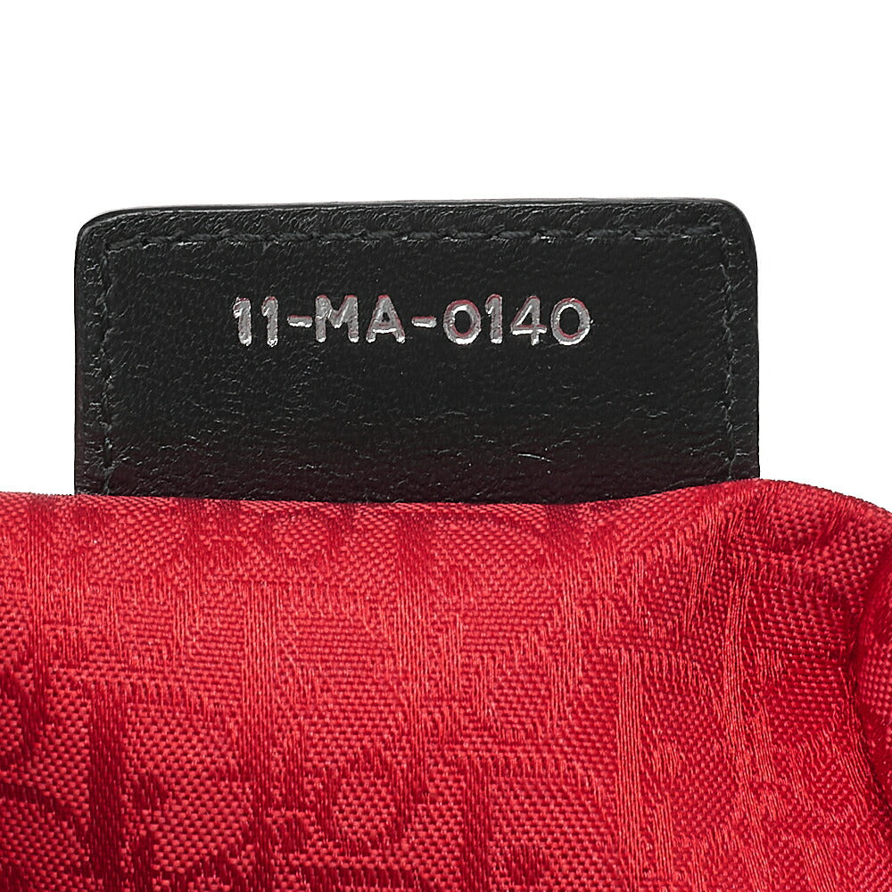 Dior Lady Dior Canage Handbag Large Size Lambskin Silver -Tone Hardware, Pre-Owned