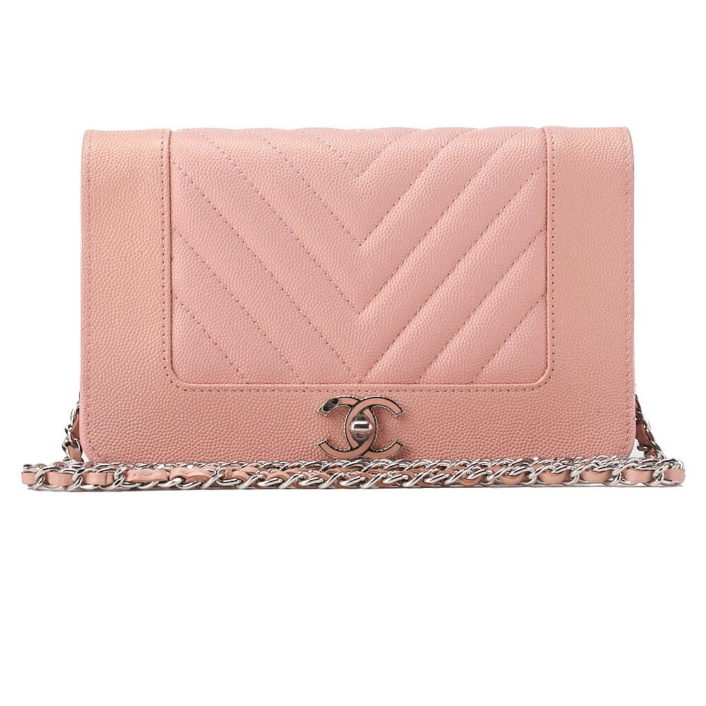 シャネルチェーンウォレット ピンク 財布 シャネル CHANEL シャネル