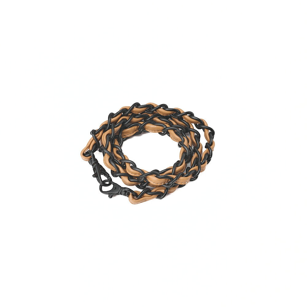 シャネル ココマーク 2WAY チェーン ショルダーバッグ カーフスキン ベージュ 黒金具 中古品