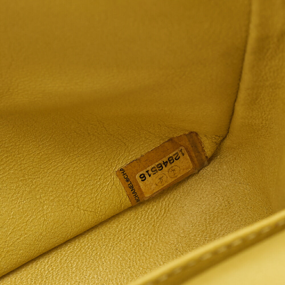 CHANEL Matlasse 25cm Double Flap Chain Shoulder Lambskin Yellow Gold-Tone Hardware, Pre-Owned