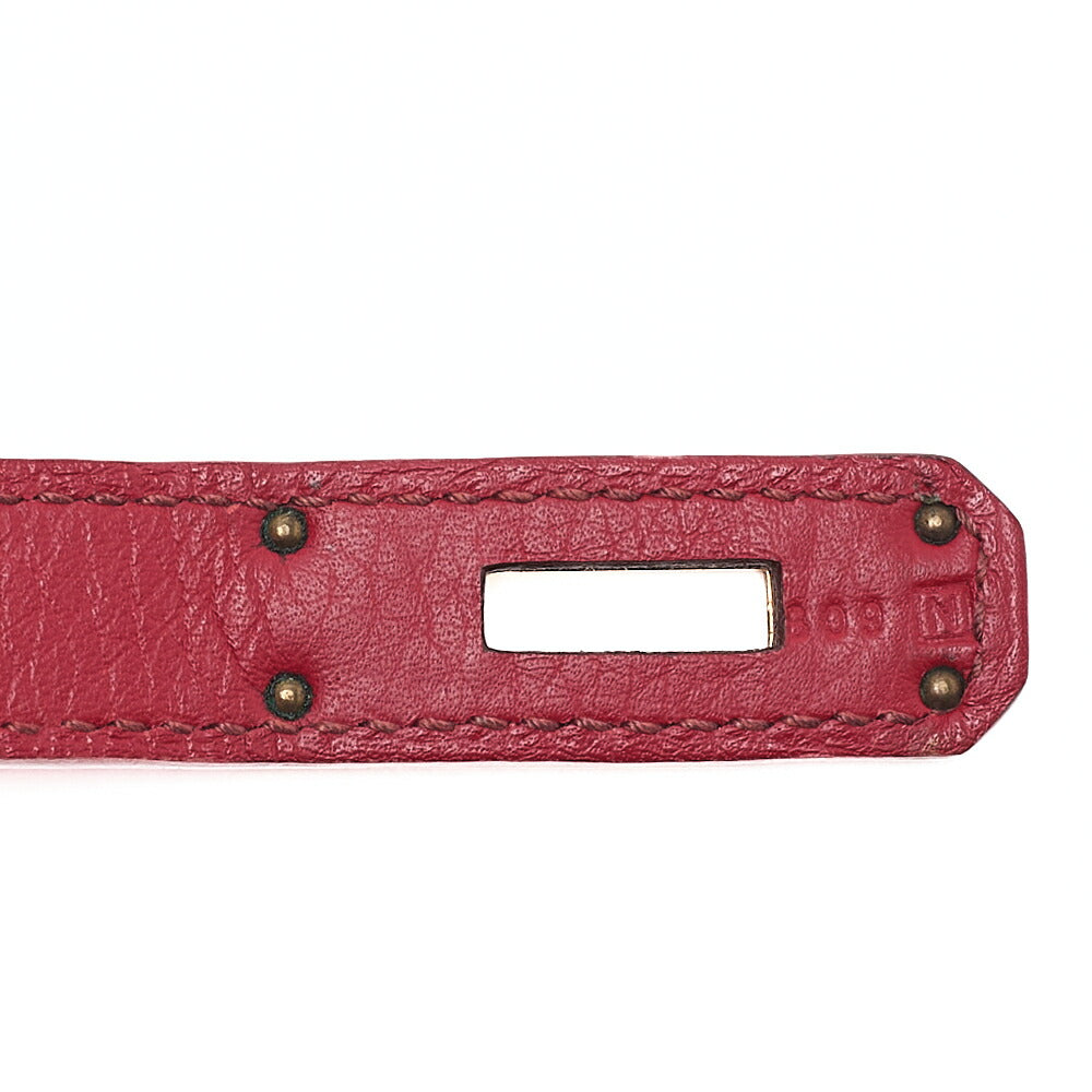 HERMES バーキン35 トリヨンクレマンス ハンドバッグ ルージュランセ ゴールド金具 中古