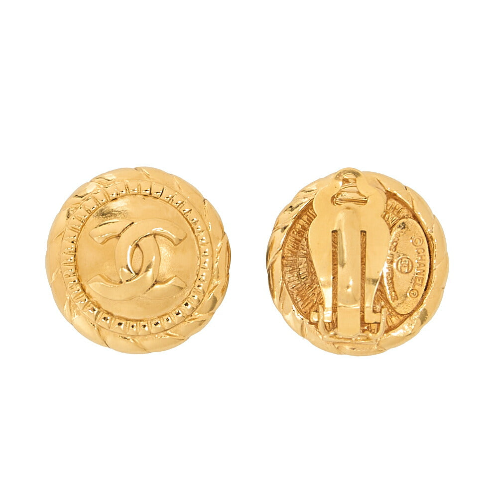 シャネル サークル ココマーク 2398 イヤリング GP ゴールドメッキ-トーン金具、中古品