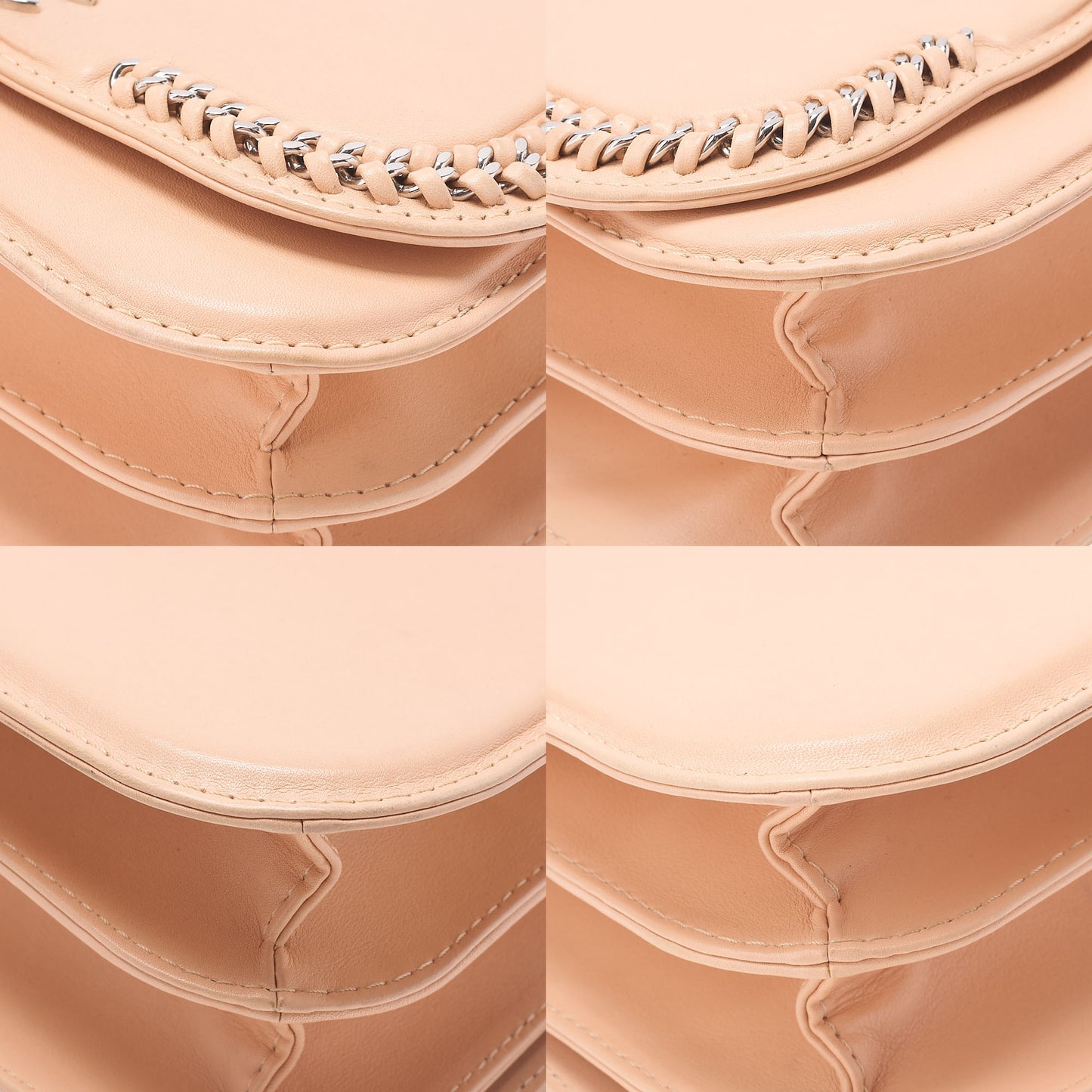 CHANEL Lambskin Turnlock Full Flap Luxury Line Chain Shoulder Beige Silver-Tone Hardware, Pre-Owned