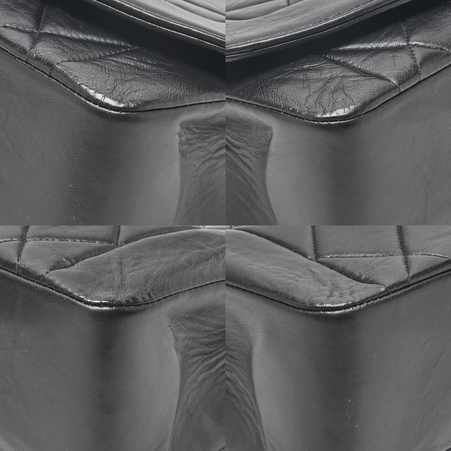 CHANEL Matlasse Diana Flap 22cm Chain Shoulder Lambskin Black Gold-Tone Hardware, Pre-Owned